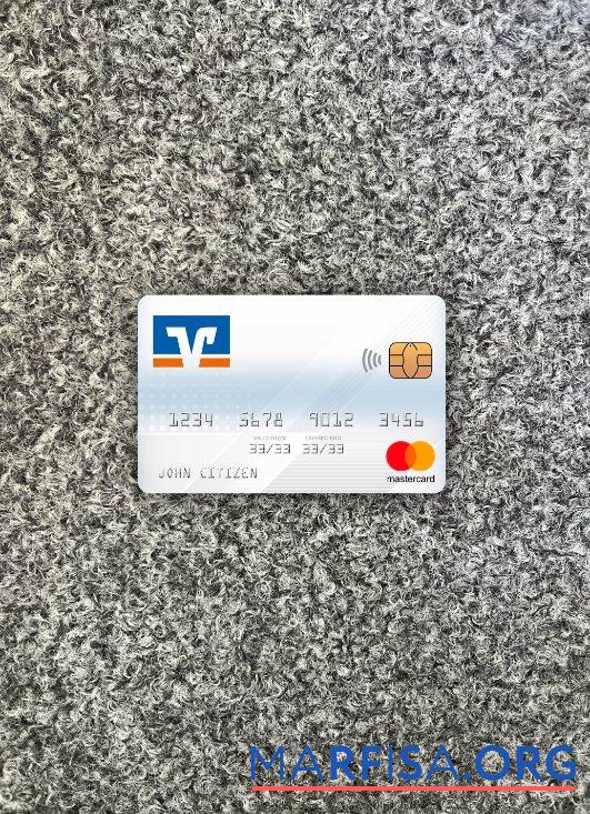 Downloadable Germany Volksbank mastercard photolook front sample